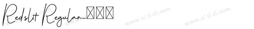 Redslit Regular字体转换